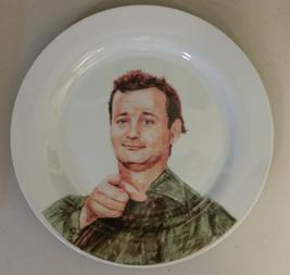 Custom artwork on face of plate