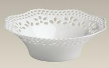 scalloped openwork candy dish 6"