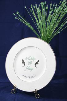 personalized photo on plate place setting