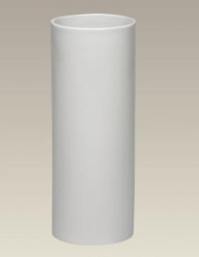 blank white tall cylinder shape porcelain vase