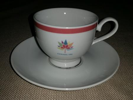 custom art on cup and saucer