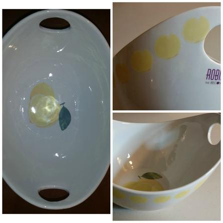 personalized bowl lemon print