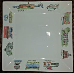 custom printed gift shop idea square plate