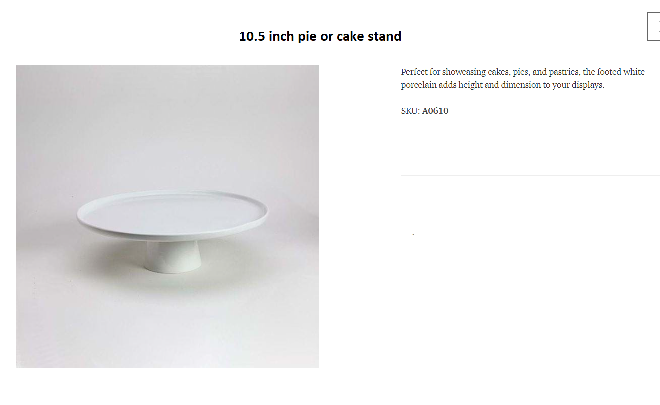 printed cake plate with stand
