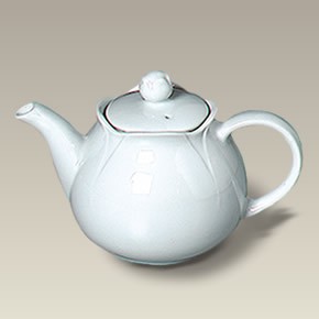 J043631 round small 16 oz Rosebud Teapot Porcelain
