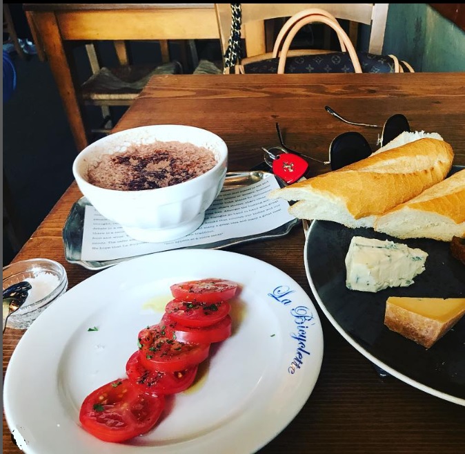 La Bicyclette Restaurant Custom Printed Plates In Action in their fabulous restaurant in California