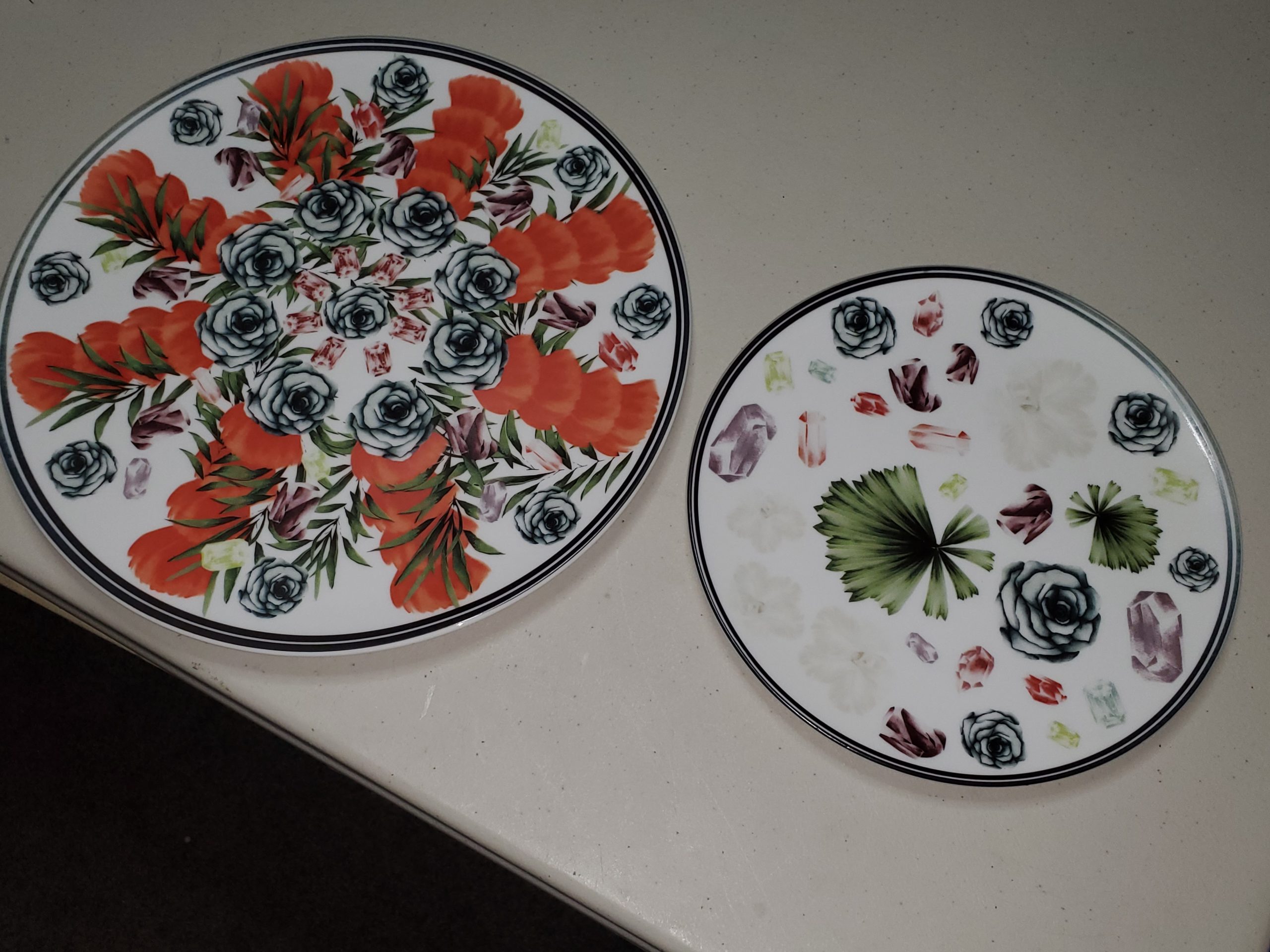 full color and dishwasher and microwave safe fully customized coupe plates